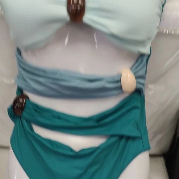 Zara Teal Swimsuit - Picture 6 of 9